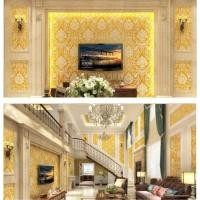 ราคา วอลเปเปอร์เนื้อไวนิลเกรดพรีเมี่ยมวอลเปเปอร์ ลายไทย คลาสสิกหรูหราทองเปเปอร์wall 53 ซมยาว10เมตร 3D GLitterวอลล์เปเปอร์ (47754297948)