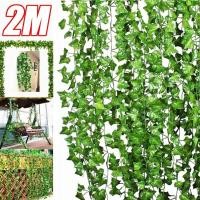 ราคา 2ม ประดิษฐ์สีเขียวเถาผ้าไหมไม้เลื้อยใบ สวน ทําเอง พวงหรีดปลอมใบ กลางแจ้งแขวนใบพืชตกแต่ง (27764152387)