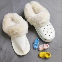 ราคา Crocs Crocs Warm Insoles Fur Insoles Soft Fleece Lining Crocs สําหรับฤดูหนาว Unisex Size 37 38 (44368505608)