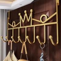 ราคา ไม้แขวนเสื้อตะขอเสื้อหลังประตูตะขอแขวนประตูห้องนอนเจาะฟรีชั้นเก็บ (49204324268)