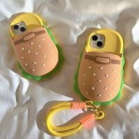 ราคา รองเท้าแตะเบอร์เกอร์สามมิติน่ารักการ์ตูน iPhone16 Apple 15 เหมาะสําหรับเคสโทรศัพท์ 13 14pro max (43577652147)