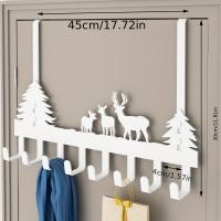 ราคา ไม้แขวนเสื้อตะขอเสื้อหลังประตูตะขอแขวนประตูห้องนอนเจาะฟรีชั้นเก็บ (26630410408)