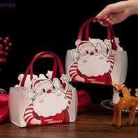 ราคา WEMB Christmas Eve Candy Gift Bag Tote Gift Box Santa Claus Paper Bag Transparent Paaging Bag ใหม่ (57854819825)