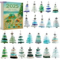 ราคา WEMB 3D Sea Glass Christmas Tree Advent ปฏิทิน 24 วัน Ocean Themed Holiday Surprises 3D Handmade เครื่องประดับสะสมใหม่ (52104400163)
