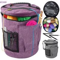 ราคา WEMB เครื่องมือเก็บของ Crochet กระเป๋า Organizer Tote ขนาดใหญ่ พกพาสะดวก สำหรับเส้นด้ายและเข็ม crochetHooks ใหม่ (52754348342)