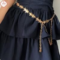ราคา เข็มขัดคาดเอววินเทจสำหรับผู้หญิงสายโซ่ดาวห้าแฉกประดับตกแต่งด้วยพู่ห้อยประดับร่างกาย (52854089790)