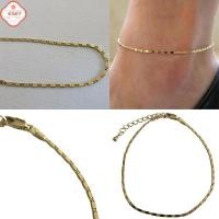 ราคา สร้อยข้อเท้าทองคำแบบเรียบง่ายสำหรับผู้หญิงกำไลข้อเท้าเท้าเปล่าเครื่องประดับเท้าชายหาด (49407331770)