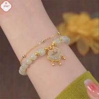 ราคา นำโชคหยกโบราณจี้ลูกปัดกำไลข้อมือสไตล์จีนสร้อยข้อมือสองชั้นเครื่องประดับแฟชั่นสำหรับผู้หญิง (46807331684)