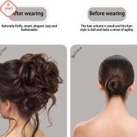 ราคา มวยผมสังเคราะห์ปิ่นปักผมแบบหนีบผมหยักศกยืดหยุ่นปิ่นปักผมปลอมสำหรับผู้หญิง (55755376635)