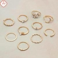 ราคา แหวนรูปดาวพระจันทร์10ชิ้น เซ็ตชุดเครื่องประดับโบฮีเมียนสำหรับผู้หญิงเครื่องประดับสำหรับเป็นของขวัญ (47107320292)