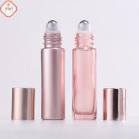 ราคา ขวดแก้วทรงกลม1ชิ้นขวดลูกกลิ้งสีชมพู5 10มล ขวดน้ำหอมแก้วแบบรีฟิลลิปกลอสขวดเปล่า (54355372256)