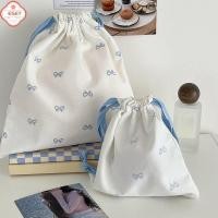 ราคา กระเป๋าเก็บเครื่องสำอางแบบมีเชือกผูกสำหรับเดินทางมีโบว์สีชมพูน่ารักกระเป๋าใส่เสื้อผ้าชุดชั้นในกระเป๋าจัดระเบียบแบบพกพา (44906706974)