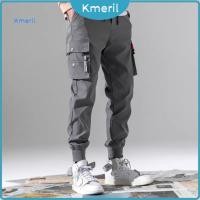 ราคา Mid Rise เข็มขัดยืดหยุ่น Drawstring Shrinkable Cuffs ผู้ชาย Sweatpants กระเป๋าหลายกระเป๋าสีทึบ Casual Cargo กางเกง (55307041844)