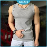 ราคา ถังออกกำลังกาย เสื้อกล้ามชาย สลิม핏 ผ้ายืด breathability สำหรับการฝึกฝนและฟิตเนส คอรอบแขนกุด ในสีทึบ สไตล์เอเชียตะวันออกเฉียงใต้ (46153373205)