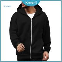 ราคา เสื้อกันหนาวมีฮู้ดสำหรับผู้ชาย สไตล์หลวม ๆ พร้อมซิป แขนยาว เหมาะกับอากาศหนาว (44503794668)