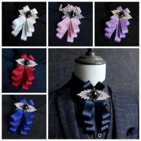 ราคา LDVG ชุดสูทผู้ชายปกดอกไม้ โพลีเอสเตอร์ มารยาท หินผูกโบว์เนคไท โลหะผสมคอตกแต่งเจ้าบ่าวชุดสูทอย่างเป็นทางการ (48207012733)