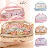 ราคา Ldvg Pencil ที่ใส่เครื่องเขียนลายการ์ตูนสองชั้น กระเป๋าใส่ปากกา PVC สํานักงานความจุขนาดใหญ่แบบพกพา (28051455055)