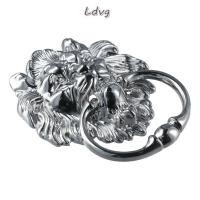 ราคา LDVG ตัวเคาะประตูหัวสิงโต โลหะผสมสังกะสี 1511 ซม แหวนดึง บ้านไร่ดึงประตูสีเงินทรงกลมโบราณที่ทนทาน (44111164458)