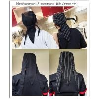 ราคา หมวกกุ๊ก หมวกผูกเชือก 3 หาง Chef Head Wrap (12881766287)