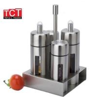 ราคา ชุดขวดเกลือ พริกไทย ขวดซอส สแตนเลส 4 ช่อง salt pepper and oil vinagar set (4151771963)