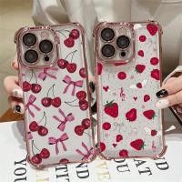 ราคา SAMSUNG Red Cherry Bowเคสโทรศัพท์สําหรับSamsung Galaxy UltraสําหรับSamsung Galaxy S26 ULTRA S25 FE S24 S23 S22 Ultra Plus S25 5Gนุ่มกันกระแทกเคสโทรศัพท์ (51855878165)