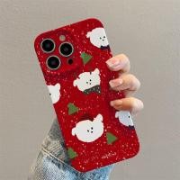 ราคา เคสโทรศัพท์มือถือแบบแข็ง กันกระแทก ลายการ์ตูนหมีกวางน่ารัก สีแดง สําหรับ iPhone 15 14 13 12 11 pro Max se X XR XS Max 7 8 6 6s Plus (24323761747)