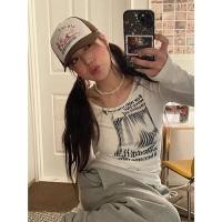 ราคา เสื้อเชิ้ตแขนยาว แบบเข้ารูป พิมพ์ลาย สไตล์อเมริกา เซ็กซี่ สําหรับผู้หญิง (22480606149)