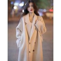 ราคา Coat มิดิLENGTH สไตล์เกาหลี สำหรับผู้หญิง ขนาดPlus สีม่วง ผสมวูล (51204376753)