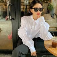 ราคา เสื้อเบลาส์สีขาวแขนยาวแบบเปิดไหล่ในสไตล์ฝรั่งเศสสำหรับผู้หญิง (51054131275)
