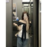 ราคา แจ็กเก็ตปักลายผีเสื้อโบว์สำหรับผู้หญิง มีสายปรับเอวและปกปิดไหล่ (50505620781)