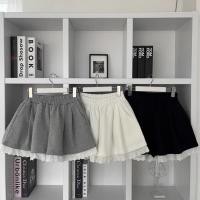 ราคา กางเกงขาสั้น ขากว้าง เอวสูง ผ้าลูกไม้ ทรงหลวม แบบยืดหยุ่น สําหรับผู้หญิง (25774677115)