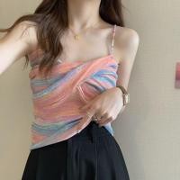 ราคา เสื้อครอปท็อป แจ็กเก็ต สีรุ้ง แบบบิดสวยงาม สําหรับผู้หญิง (25467545440)