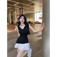 ราคา ชุดเดรสเสื้อเชิ้ตคอปกโปโลประกบสไตล์เซ็กซี่ฤดูร้อนของผู้หญิง (24891914337)