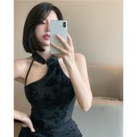 ราคา เสื้อเชิ้ต คอผูกเชือก สุดเซ็กซี่ สไตล์จีน เรโทร สําหรับผู้หญิง (24108610082)