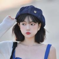 ราคา หมวกเบเร่ต์ผ้ายีนส์แนววินเทจสไตล์ญี่ปุ่นสําหรับผู้หญิงทําจากผ้ายีนส์ผ้าฝ้ายฟอกน้ําหนักเบา (41251638926)