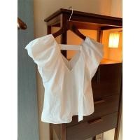 ราคา เสื้อเชิ้ตแขนพอง คอวี ทรงหลวม สีขาว สไตล์ฝรั่งเศส สําหรับผู้หญิง (25122867404)