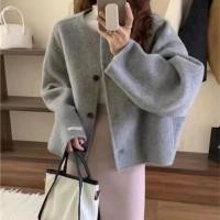 ราคา เสื้อโค้ทผ้าวูลสำหรับผู้หญิง ดีไซน์สไตล์เกาหลี สวมใส่ง่ายสบาย (55952301078)