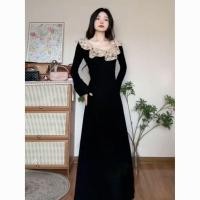 ราคา ชุดเดรสแขนยาวสีดำ ออกแบบให้เข้ารูปรองรับทุกรูปทรง (26794146533)