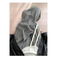 ราคา กางเกงลายทางแนวตั้งสีน้ำตาล สำหรับผู้หญิง แบบพื้นขากว้าง สไตล์เรโทรเกาหลี (47703336314)