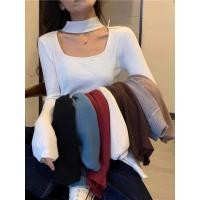 ราคา เสื้อแขนยาวคอเหลี่ยมแฟชั่นฤดูใบไม้ร่วงสําหรับผู้หญิงพร้อมดีไซน์กลวงออก (42553950856)