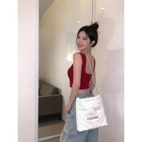 ราคา Womens U Neck Short Tank With Letter Detail And Sexy Slim Silhouette (56156669984)