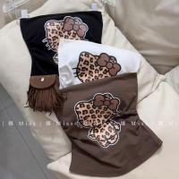 ราคา เสื้อบราในตัวสำหรับผู้หญิง พิมพ์ลายเสือดาว สไตล์สลิมฟิต (44162049024)