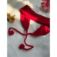 ราคา ที่คาดผมถักไหมพรมสีแดง (27070536348)