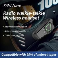 ราคา YiNiTone MINI 03 วิทยุ Walkie Talkie ชุดหูฟังบลูทูธหมวกนิรภัยชุดหูฟังไร้สาย (52006820584)