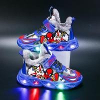 ราคา รองเท้ากีฬาเด็กสไตล์ใหม่ มีไฟ LED ออกแบบมาให้นุ่มและปลอดภัย มีขนแกะเพื่ออุ่นในอากาศหนาว (44606477662)