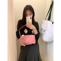 ราคา กระเป๋าเกาหลีสีชมพูแบบขนมปัง กระเป๋าสะพายไหล่มีผ้านุ่มเย็น สำหรับสไตล์แฟชั่น (47105910769)