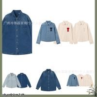 ราคา Ami shirt Oversize เสื้อเชิ้ตยีนส์ ใส่ได้ชายหญิงโลโก้ใหญ่ (55807305942)