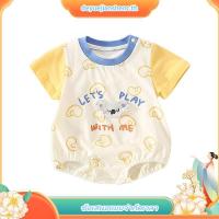 ราคา ฤดูร้อนใหม่เสื้อผ้าเด็กชายและหญิงบางบอดี้สูทแขนสั้น0 24เดือนเย็นและสะดวกสบายการ์ตูนกระรอกลาย ชุดรอมเปอร์ สไตล์เกาหลี (54157006743)