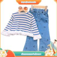 ราคา B491 ชุดเด็กงานเซ็ท เสื้อแขนยาว กางเกงยีนส์ขายาวน่ารักเท่ๆ (50754896171)