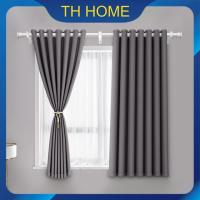 ราคา TH HOME ผ้าม่าน ผ้าม่านกันแสง ผ้าม่านหน้าต่างกันแสงUV ผ้าม่านตาไก่ ม่านตาไก่กันความร้อนและเสียง 90 ม่านประตู ฉากกั้น (29450449356)